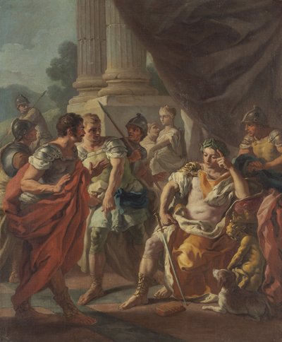 Alexander verurteilt falsches Lob, 1760-9 von Francesco de Mura